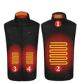 21Areas Heating Vest Men Winter USB Smart Temperature Control Jacket Self-Heating Clothes Women Snow Lightweight Sleeveless Coat