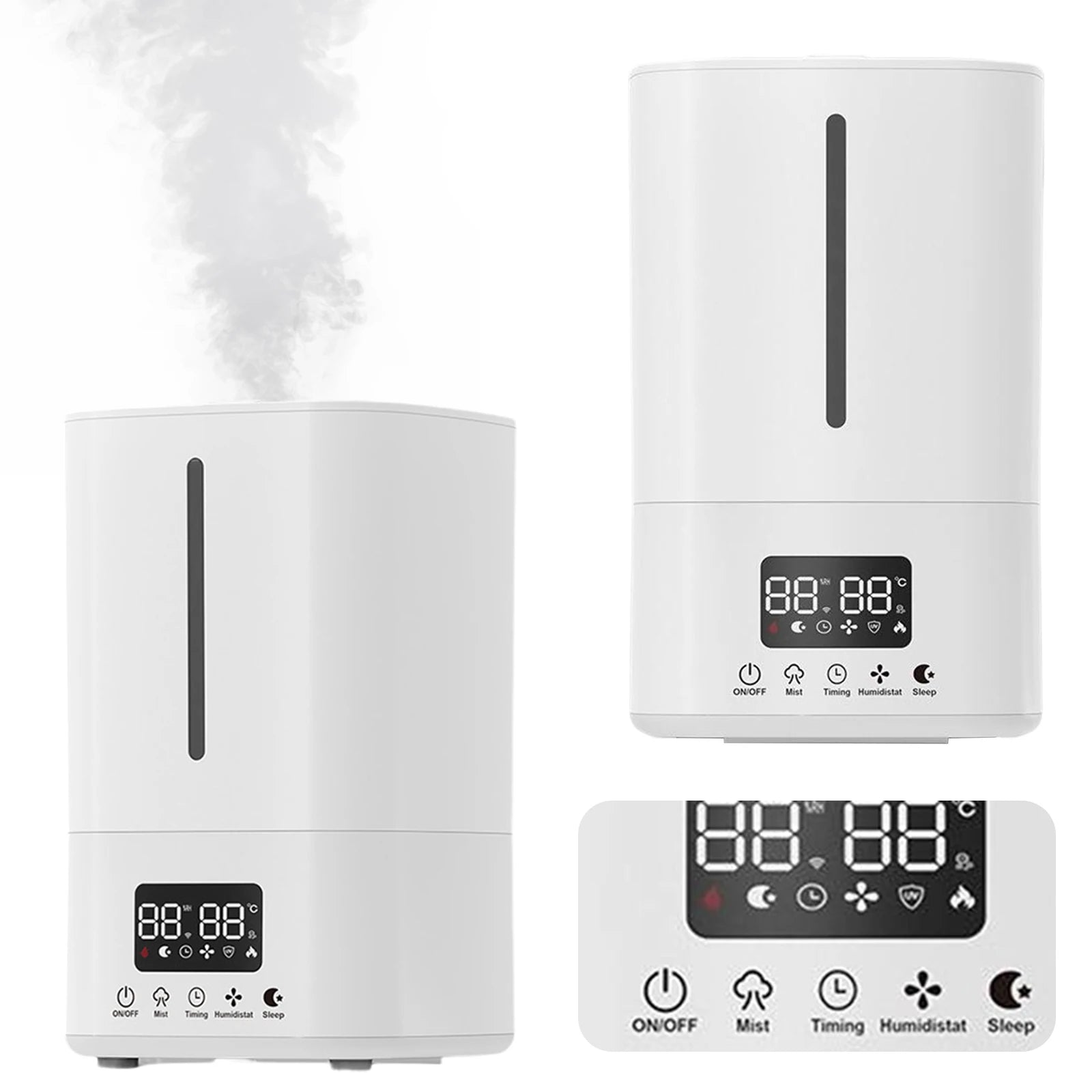 5L Smart Humidifier with Air Purifier Quiet Humidifier Top Fill Humidifier for Bedroom Home Baby & Plants