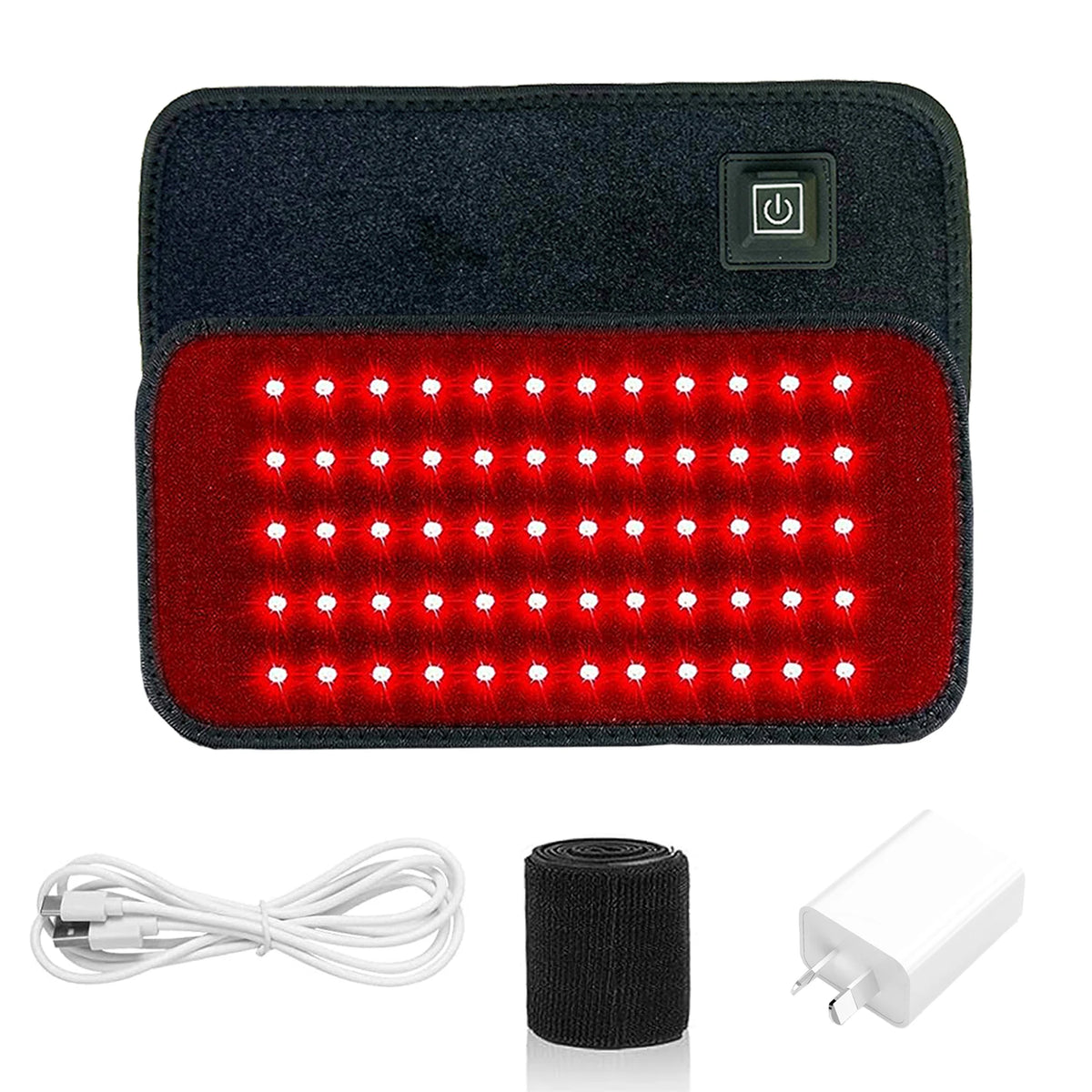 60 Leds Red＆Infrared Light Therapy Belt 850Nm 660Nm Back Burn Fat Wrap Slimming Machine Waist Heat Pad Full Body