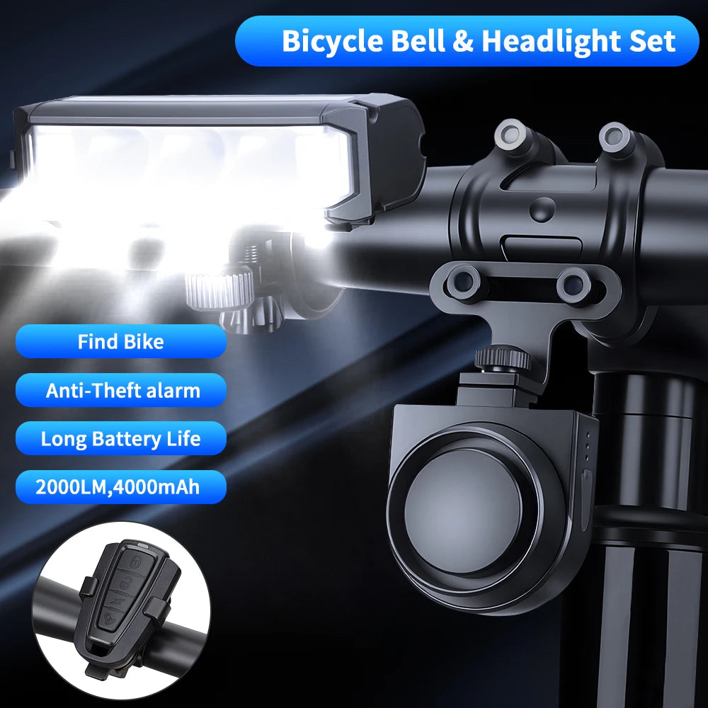 Bicycle Vibration Alarm USB Rechargeable Wireless Anti-Theft Motorcycle Bike Alarm with Remote Control Security Alarm System