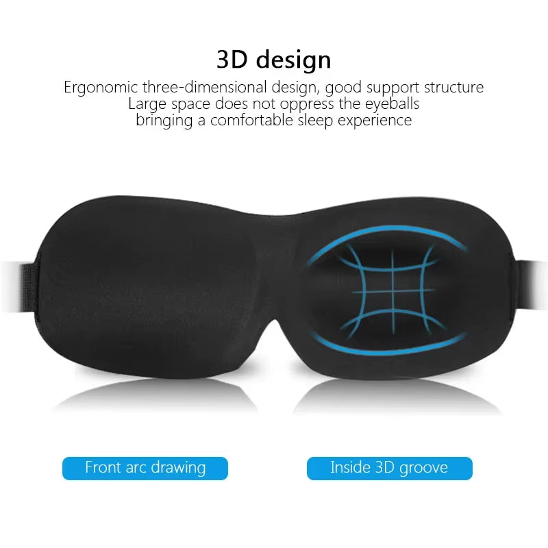 3D Sleep Mask Natural Sleeping Eye Mask Eyeshade Cover Shade Eye Patch Women Men Soft Portable Blindfold Travel Sleep Eyepatch