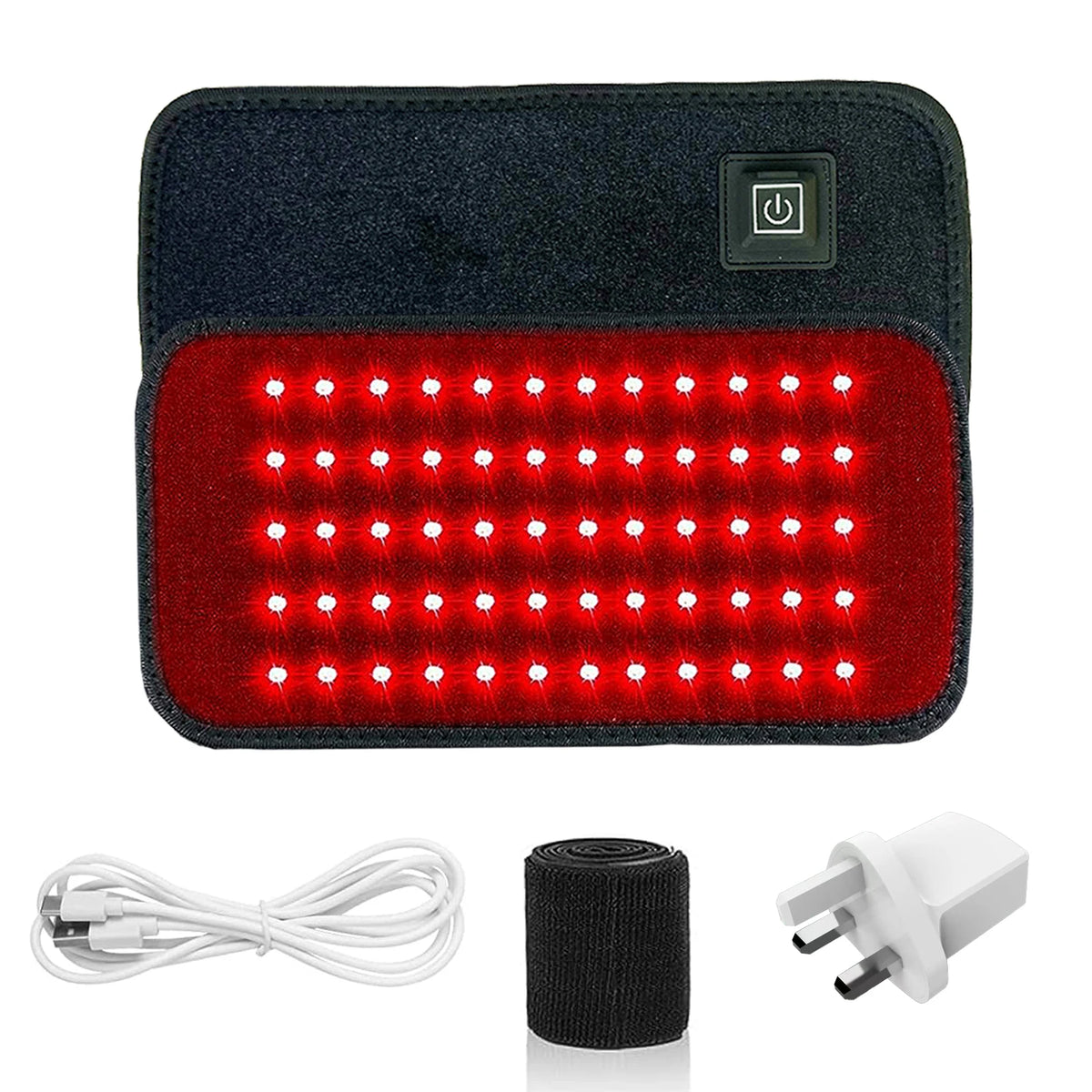 60 Leds Red＆Infrared Light Therapy Belt 850Nm 660Nm Back Burn Fat Wrap Slimming Machine Waist Heat Pad Full Body