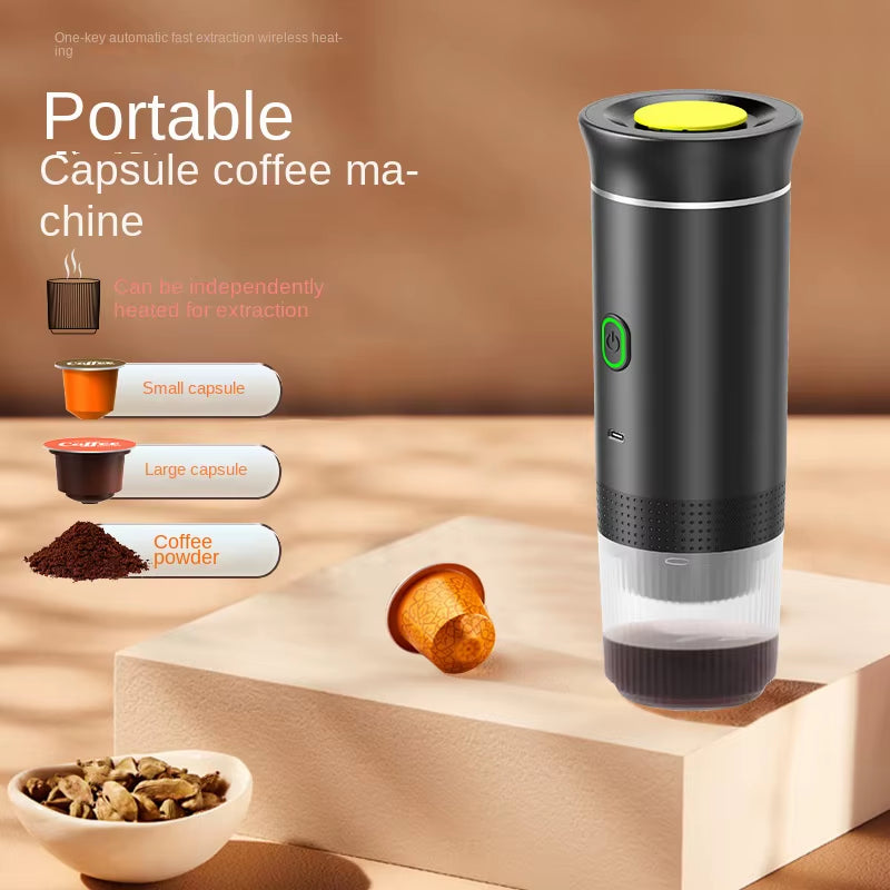 Portable Wireless Electric Espresso Coffee Machine for Travel &Car &Home Camping Coffee Maker 3-In-1 Capsule Powder Coffee Maker