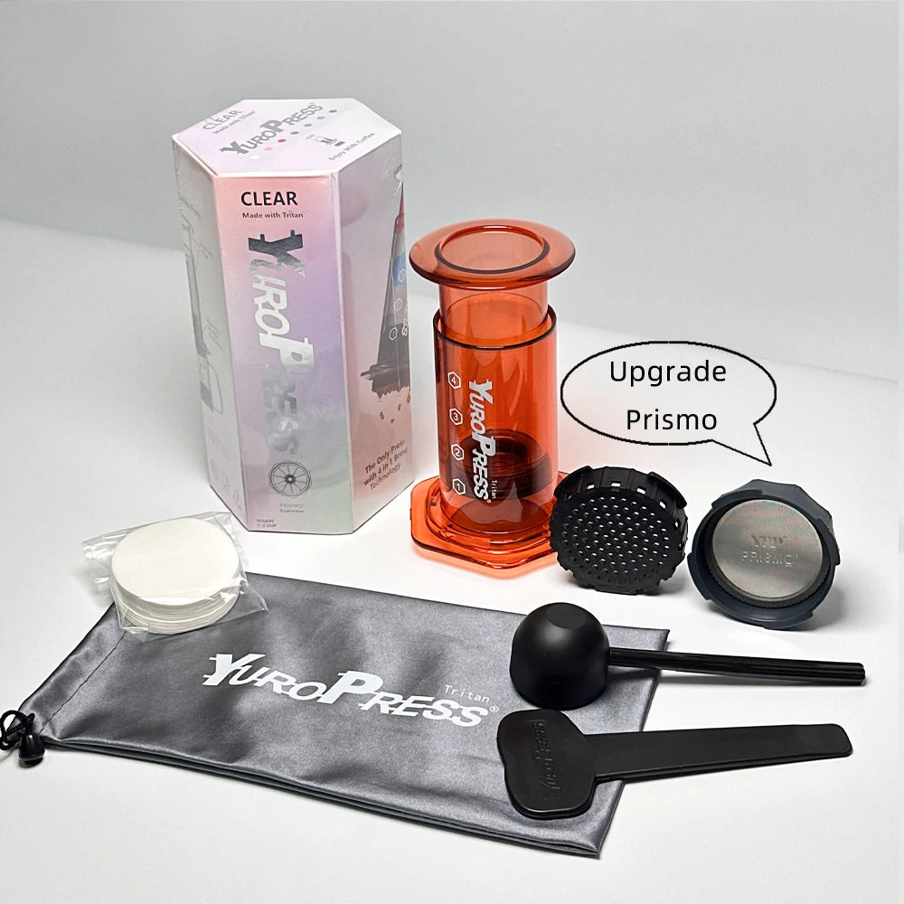 Tritan Portable Espresso Coffee Machine for Car Home Camping Powder Travel Coffee Maker French Press Hand Press, Hiking Camping