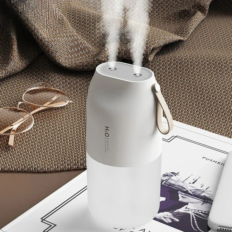Air Humidifier Portable Double Mist 300Ml Cold Mist Diffuser 2000Mah Humidifier Car Air Purifier USB Mini Air Freshener Gift New