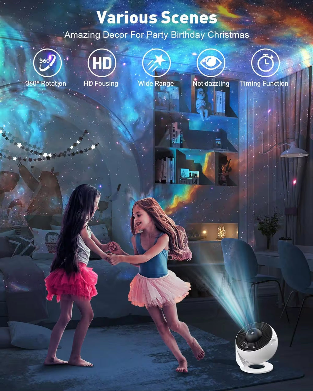 13 in 1 Star Projector, Planetarium Galaxy Projector for Bedroom, Aurora Projector, Night Light Projector for Kids Adults