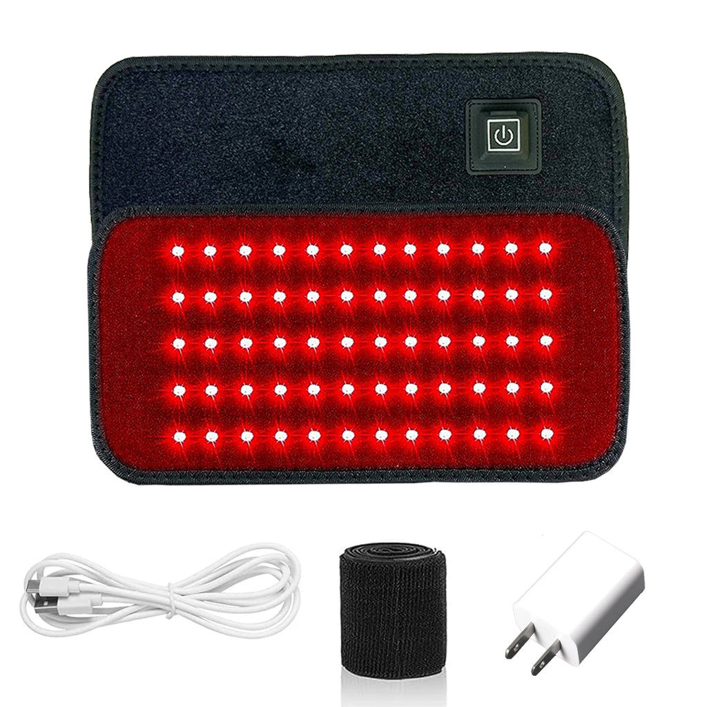 60 Leds Red＆Infrared Light Therapy Belt 850Nm 660Nm Back Burn Fat Wrap Slimming Machine Waist Heat Pad Full Body