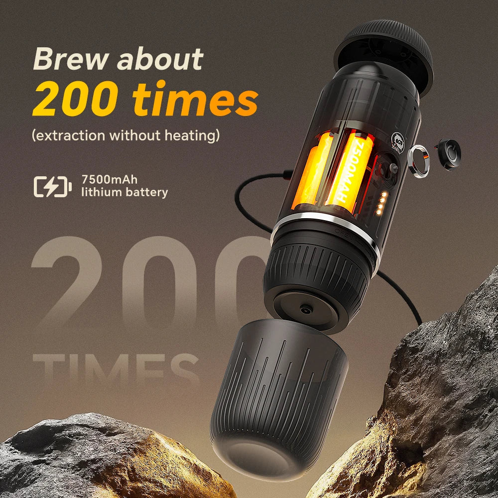 Icafilas Wireless Electric Portable Espresso Coffee Machine for Car & Home Camping Coffee Maker Fit Nespresso Capsule Powder