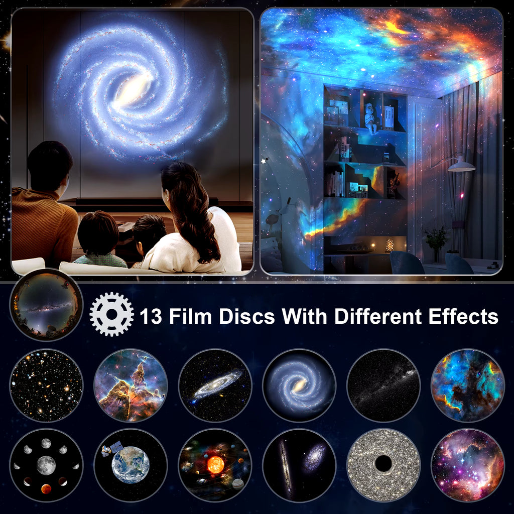 13 in 1 Star Projector, Planetarium Galaxy Projector for Bedroom, Aurora Projector, Night Light Projector for Kids Adults