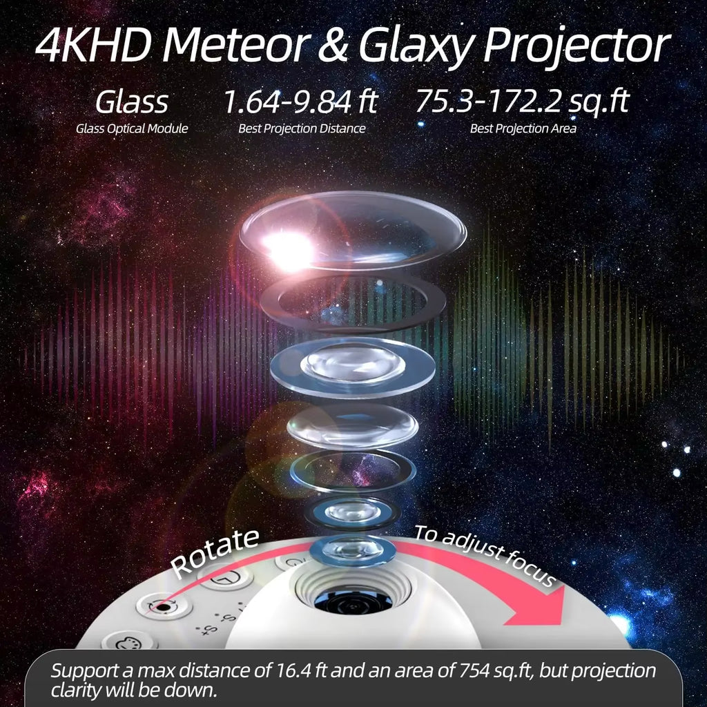 13 in 1 Galaxy Star Projector 4K HD Planetarium Projector 360° Rotation LED Night Light for Bedroom Decor Children Gift
