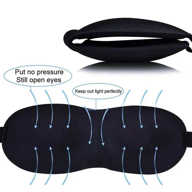 3D Sleep Mask Natural Sleeping Eye Mask Eyeshade Cover Shade Eye Patch Women Men Soft Portable Blindfold Travel Sleep Eyepatch