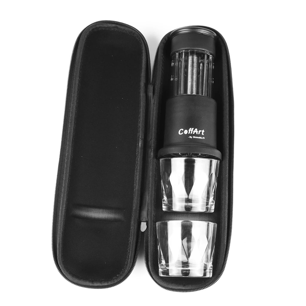 2 in 1 Manual Espresso Coffee Machine Hot/Cold Portable Coffee Maker for NS Capsules & Ground Hand Press,Hiking Camping