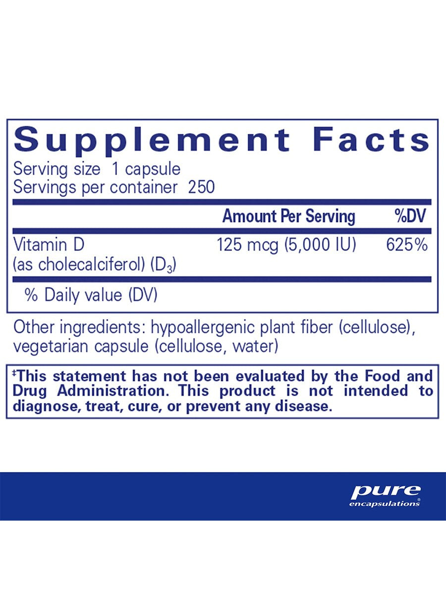 Vitamin D3 125 Mcg (5,000 IU) - 120 Capsules