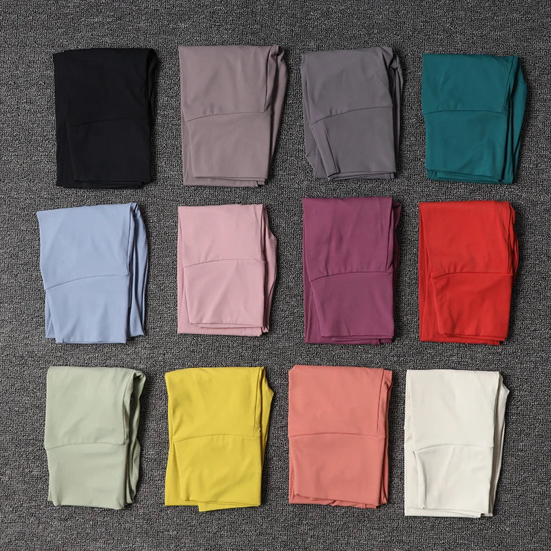 SOISOU Nylon Gym Yoga Pants Women Leggings for Fitness High Waist Long Pants Women Hip Push up Tights Women Clothing 2 Types